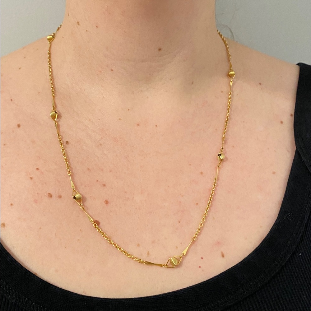 Vintage Costume Gold Tone Necklace